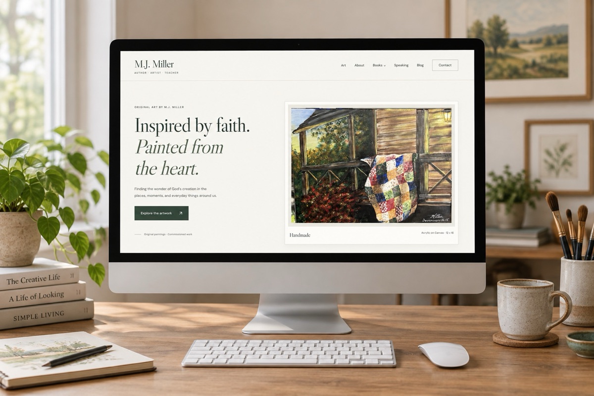 A New Home for MJ Miller’s Art, Books, and Teaching
